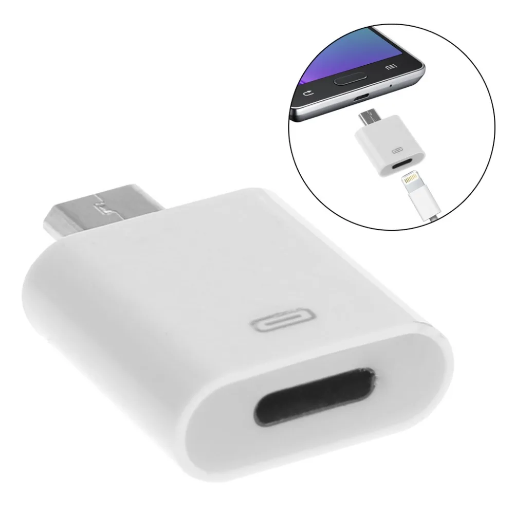 

8 Pin Female to Micro USB 2.0 Male Sync Data Connector Converter Charger Adapter For iPhone 5 6 7 7 Plus ipad