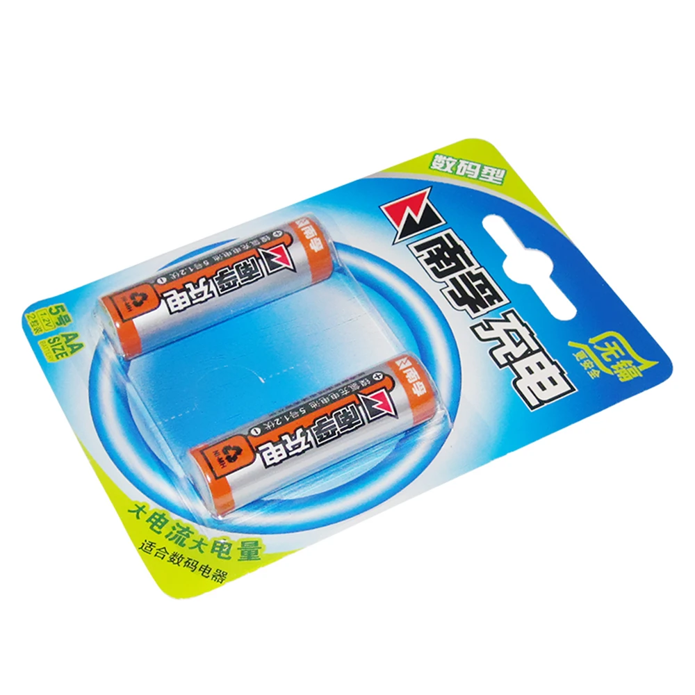 NANFU 2 шт 2400mAh NiMH AA перезаряжаемый аккумулятор 1,2 v батареи Ni-MH 2A батарея для цифровой камеры MP3 игрушки часы