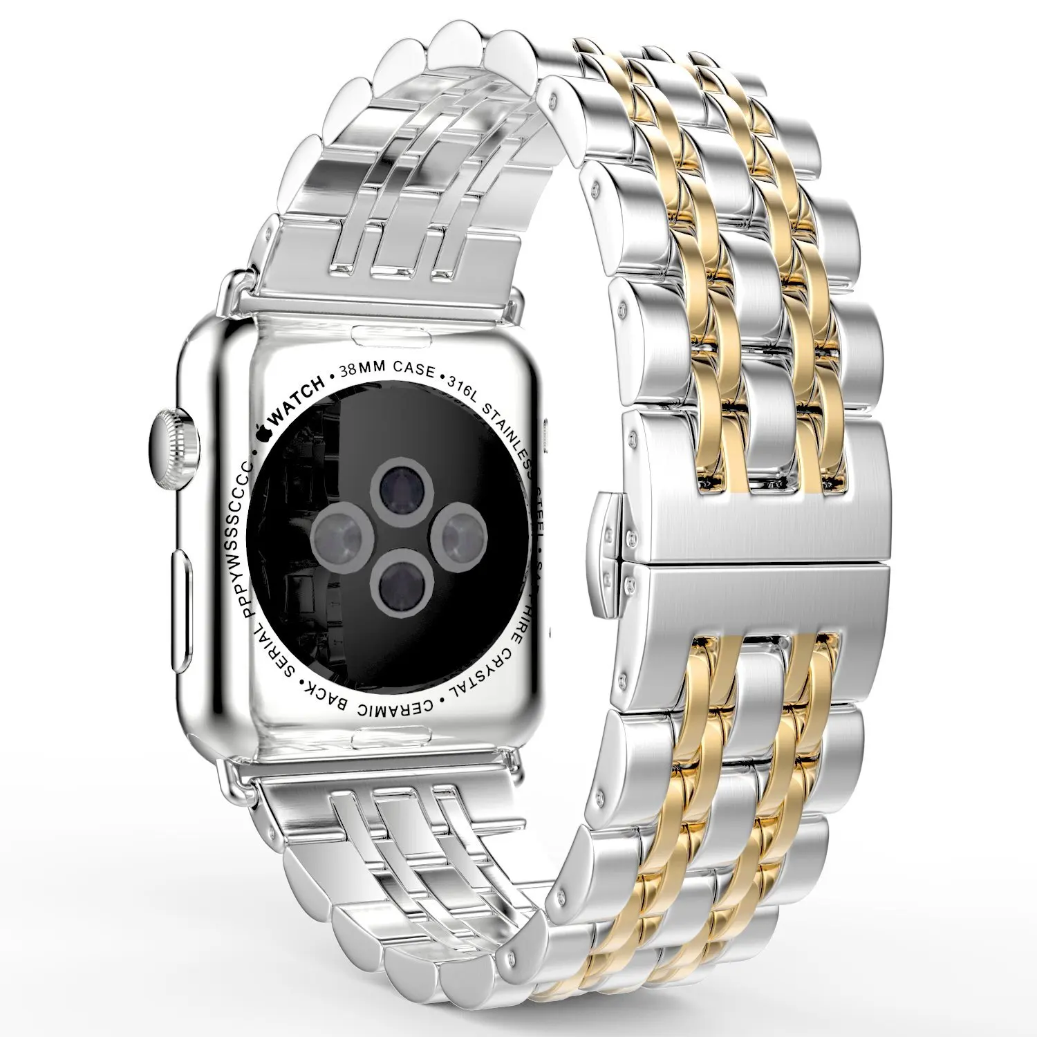 Ремешок из нержавеющей стали для Apple Watch Band 38 мм 42 мм 40 мм 44 мм Бабочка Пряжка металлический ремешок для часов iWatch Series 5/4/3/2/1