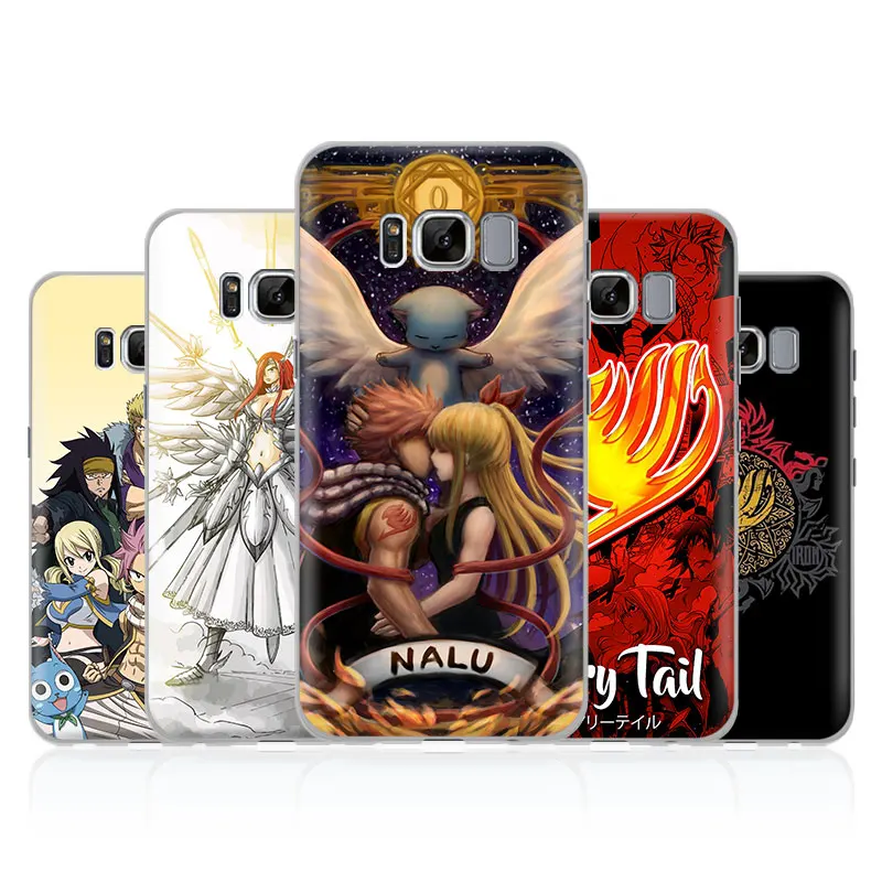 

Fairy Tail Natsu Lucy Erza For Samsung Galaxy S5 S6 S7 Edge S8 S9 Plus Note 8 4 5 A5 A7 J5 2016 J7 2017 Phone Case Cover Shell