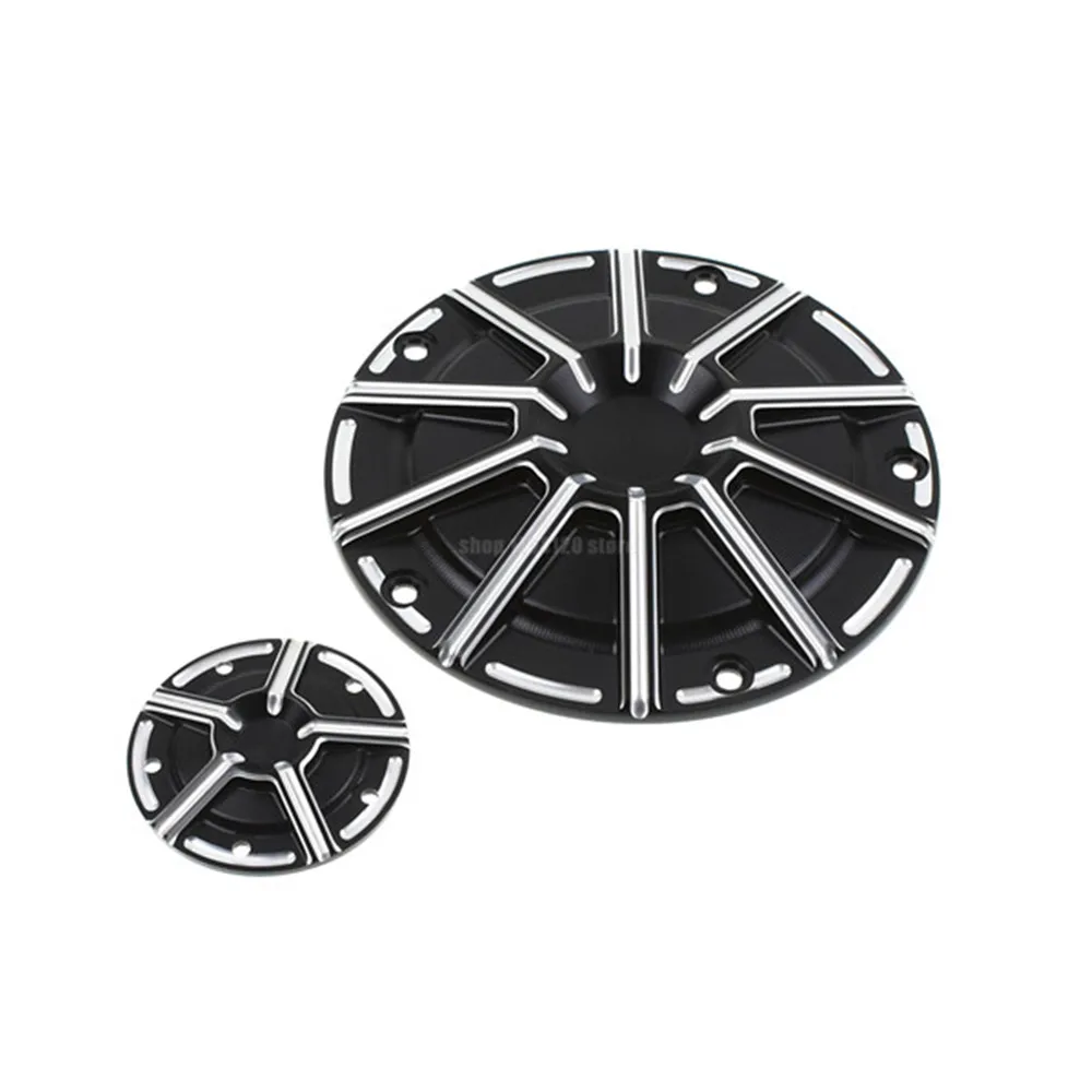  Motorcycle CNC Derby Cover Timer Timing Cover Aluminum Black For Harley Twin Cam 1999-2013 2014 201