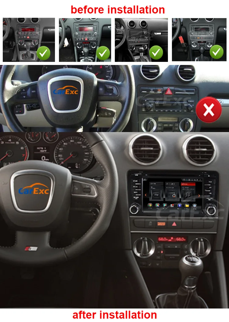 Best Android 9.0 Octa Core 7 Inch Car DVD Player Stereo System For Audi A3 S3 With 3G WIFI Canbus Radio FM AM Radio GPS Navigation 0