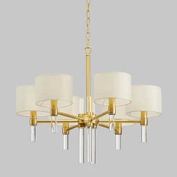 

crystal chandelier Modern American copper art decoration room light luxury atmosphere fine bedroom living room club chandelier