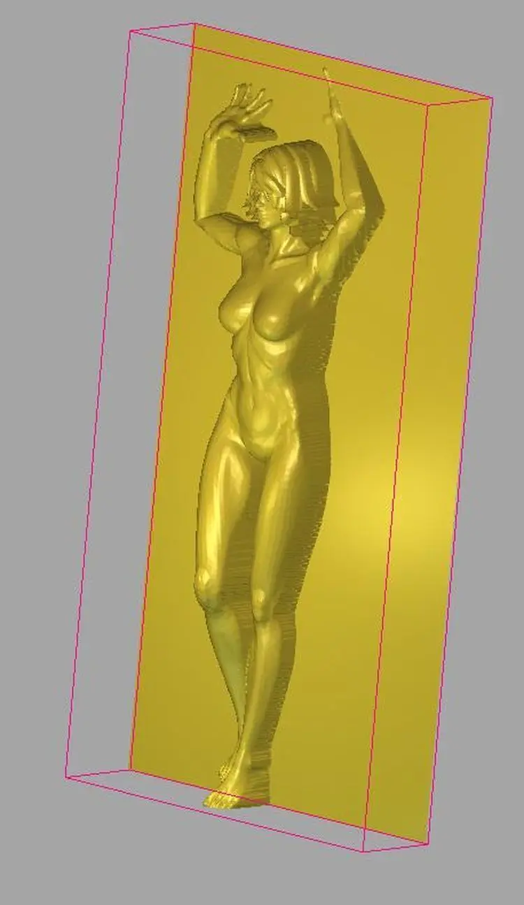 3d модель рельеф для ЧПУ в формате STL file Naked Maid с руками|3d model relief|3d relief modelfor cnc |