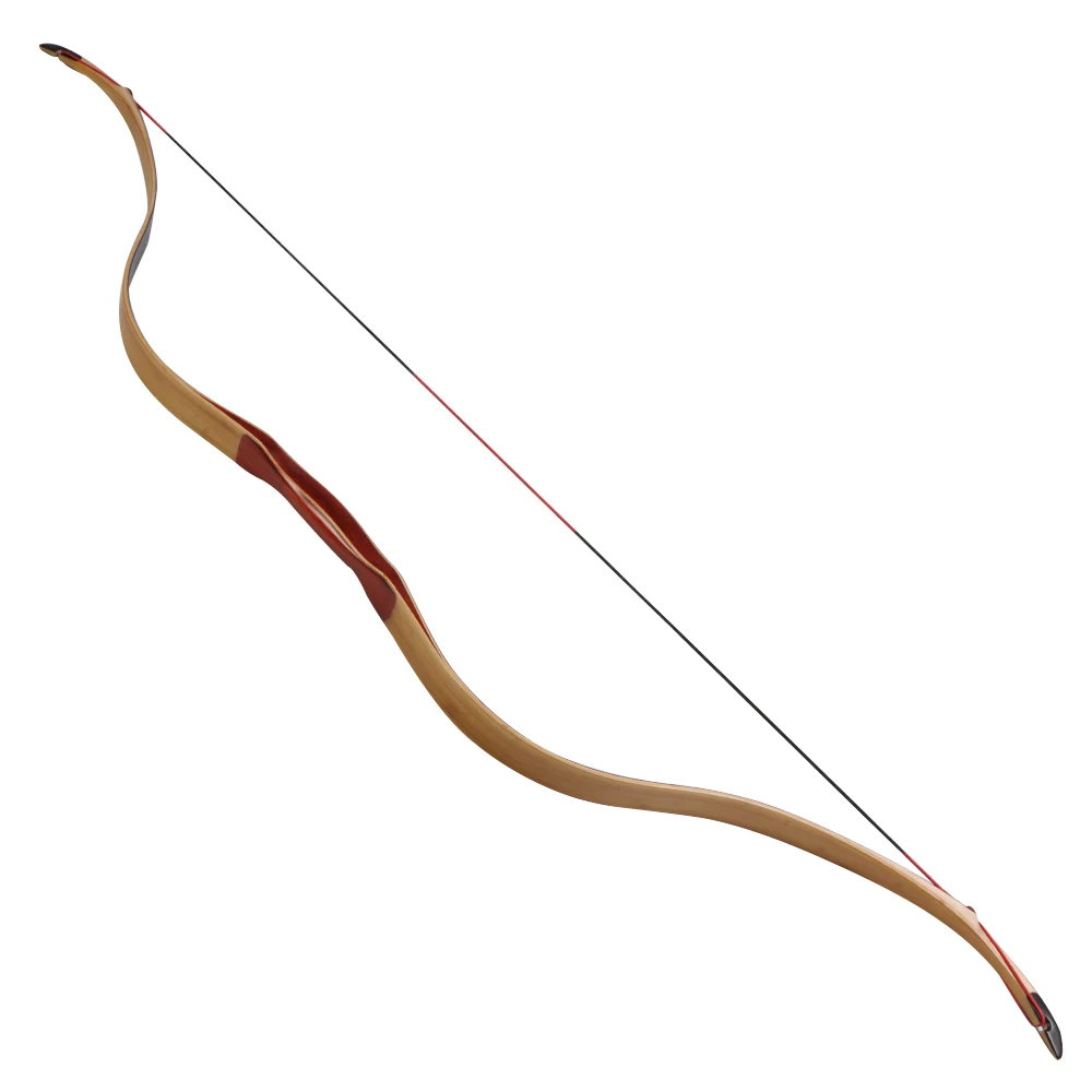 

Archery 52.7inch 25/30/35lbs Traditional Bow Hunting Practice Longbow Handmade Black Recurve Bow Laminated Wood