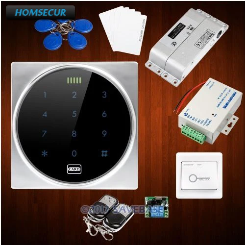 

HOMSECUR Wiegand 26/34 Anti-Vandal 125Khz RFID Access Control System + Backlight + Drop Bolt Lock