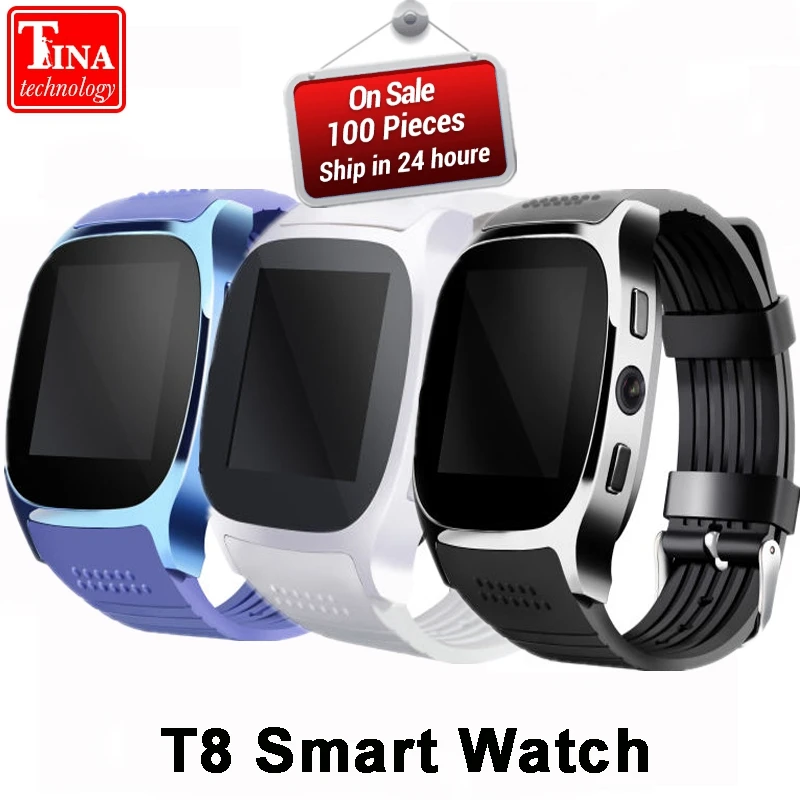 t8 bluetooth smart watch smartwatch with camera