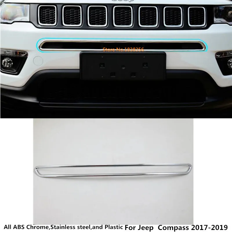For Jeep Compass 2017 2018 2019 Car styling body ABS Chrome License