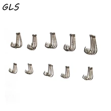 50 шт. набор рыболовных крючков Размер 1-10# крючки для ловли карпа большие колючие Крючки из высокоуглеродистой стали