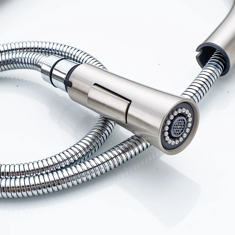 Fapully Pull Out Kitchen Faucet Polished Brushed Nickel Finish Swivel Sink Kitchen Deck Mounted Pull Down Spray Sink Taps Fapully Pull Out Kitchen Faucet Polished Brushed Nickel Finish Swivel Sink Kitchen Deck Mounted Pull Down Spray Sink Taps