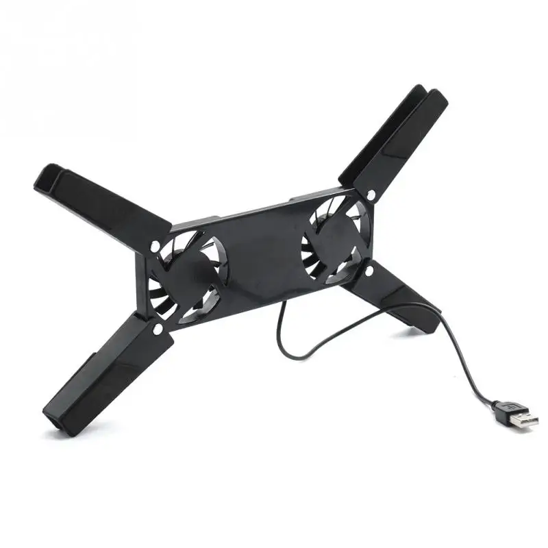 

2018 High Qualirty Rotatable USB Fan Laptop Notebook PC 2 Fans Cooler Cooling Pad Computer Peripherals Black