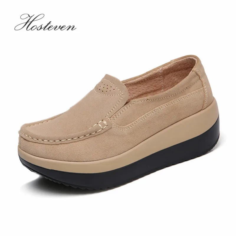 Comprar Zapatos de mujer de Hosteven zapatillas de Ballet de gamuza de cuero de vaca zapatos de plataforma plana de Mujer Zapatos de mocasines de mujer