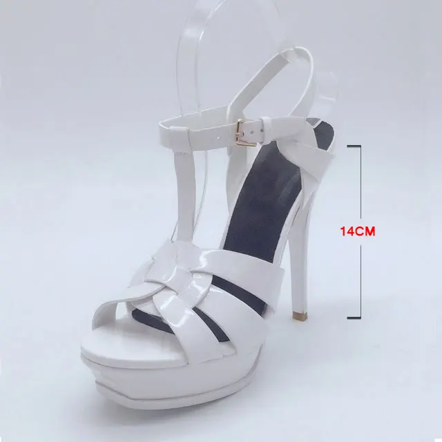 KemeKiss/ ; качественные босоножки из натуральной кожи на высоком каблуке; женская пикантная обувь; модная женская обувь; горячая распродажа; 33-40; R4425 - Цвет: white