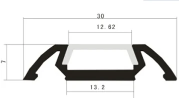 LED Aluminum Profile LA-LP28 drawing