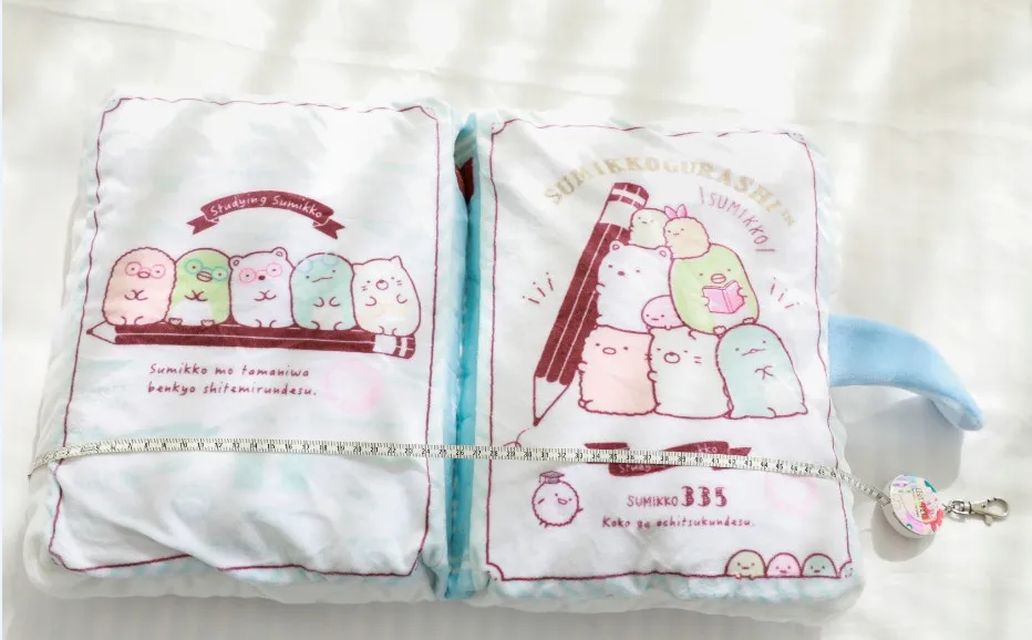 Мультфильм Аниме Sumikkogurashi животные напечатанные креативные плюшевые подушки мягкие в форме книги Складная задняя подушка подарок кукла 48 см