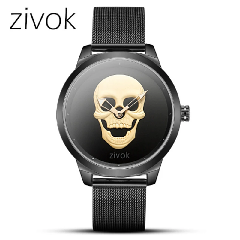 

ZIvok watch skull skull head pointer simple stylish men's watch quartz watch