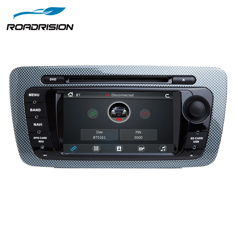 Clearance RoadRision 2Din Car DVD Player for Seat Ibiza 2009-2013 Auto Radio with GPS Navigation iPod Bluetooth RDS SWC 1080P video 4