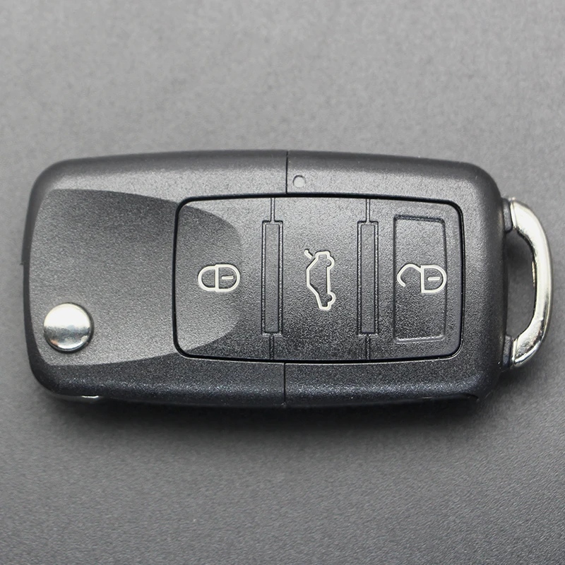 

3 button Folding Car Remote Flip Key Shell Case Fob For VW Passat Polo Golf Touran Bora Ibiza Leon Octavia Fabia