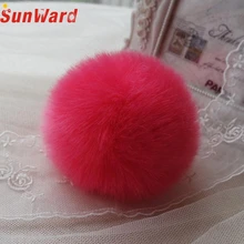 CharmDemon Rabbit Fur Ball Key Chains Mobile Phone Plug Backpack Bags Decorations at9