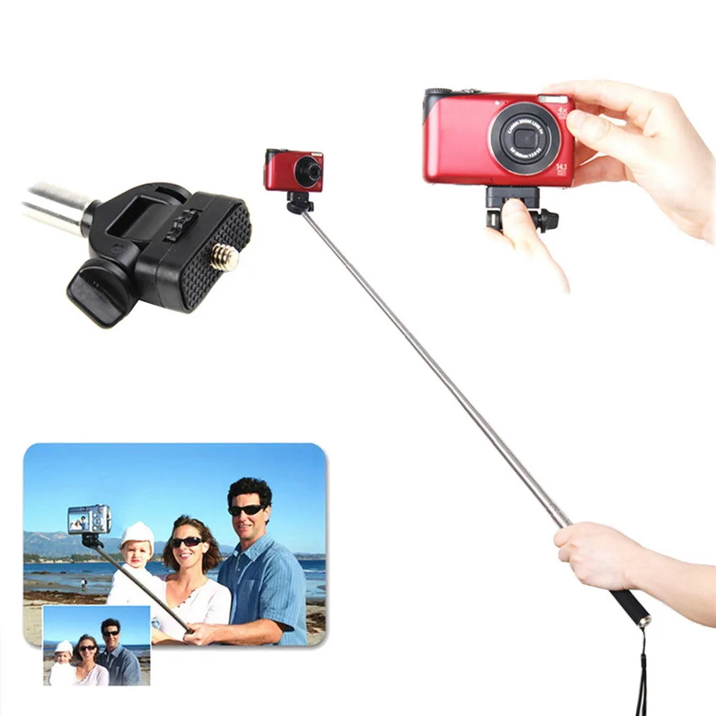 1pcs Telescoping Extendable Handheld Monopod +Tripod Adapter For GoPro