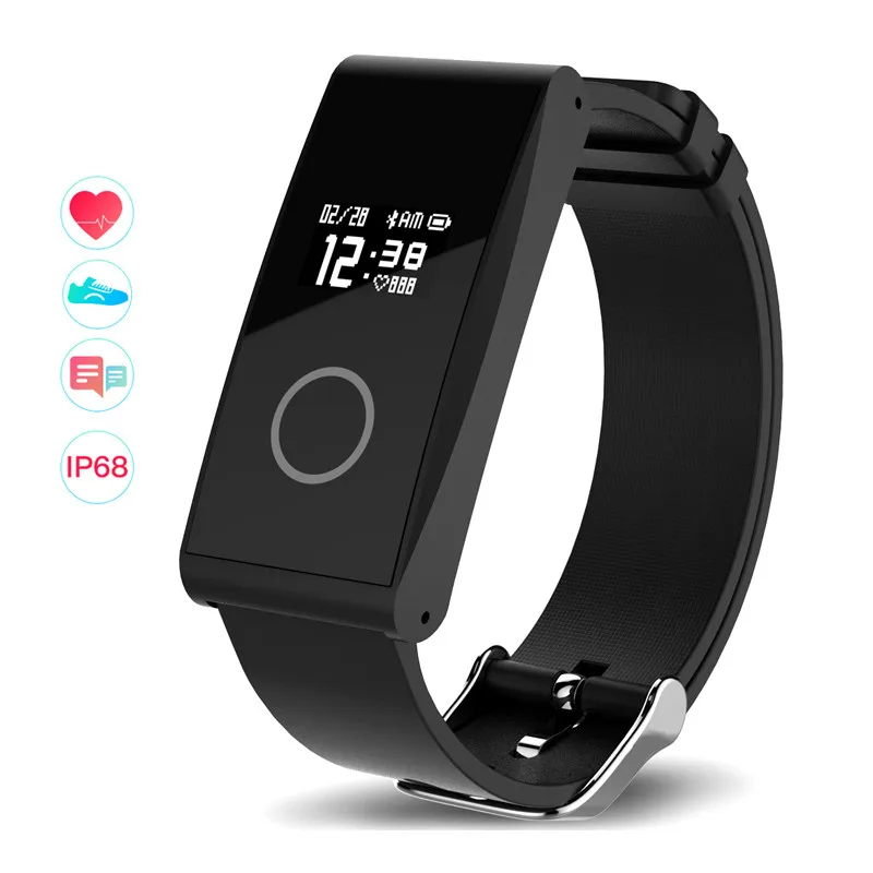 

IP68 Ultra-thin Waterproof Activity Tracker Sport Watch Smart Bracelet Heart Rate Monitor Smart Band Wristband for Android