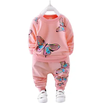 

Spring Autumn Newborn Baby Girl Clothing Set Kids Tracksuit Printed T-shirt+Casual Pants 2PCS Children Clothes Suit