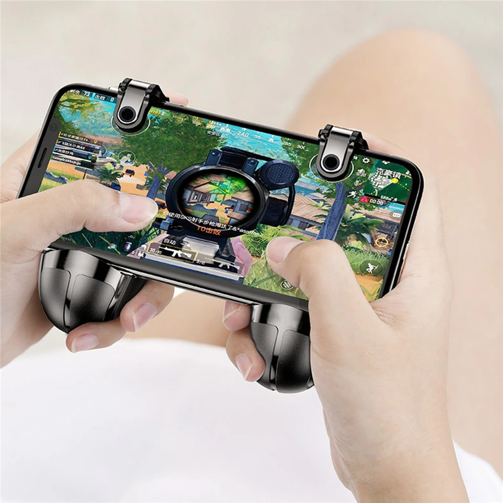 Goede Nieuwe L1R1 Mobiele Game Trigger Fire Knop Gamepad voor PUBG Joysticks Game Shooter Controller voor iPhone Android Binnen 6.5 inch