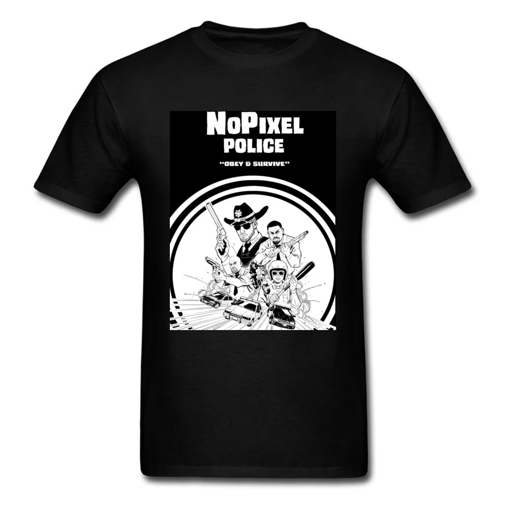 

Lasting Charm NoPixel Police Sports T-shirt Obey & Survival Men Black T Shirt Graphic Groups Tshirt XXL