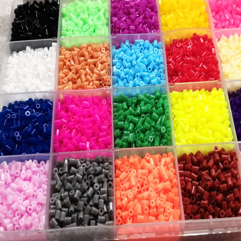 Günstige 11000 stücke Perler Perlen 2,6mm Set Refill Hama Perlen 2,6mm Ergänzung Set DIY Mini Hama Iroing 3D Puzzles handgemachte Handwerk Spielzeug