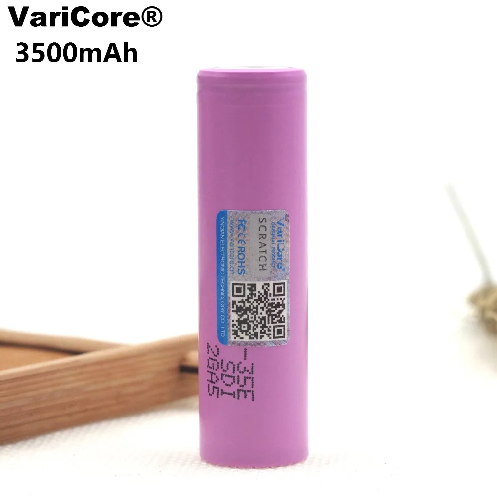 

VariCore 100% Original 35E 18650 Lithium Battery 3500mAh 3.7V 25A High Power INR18650 35E suitable for flashlights