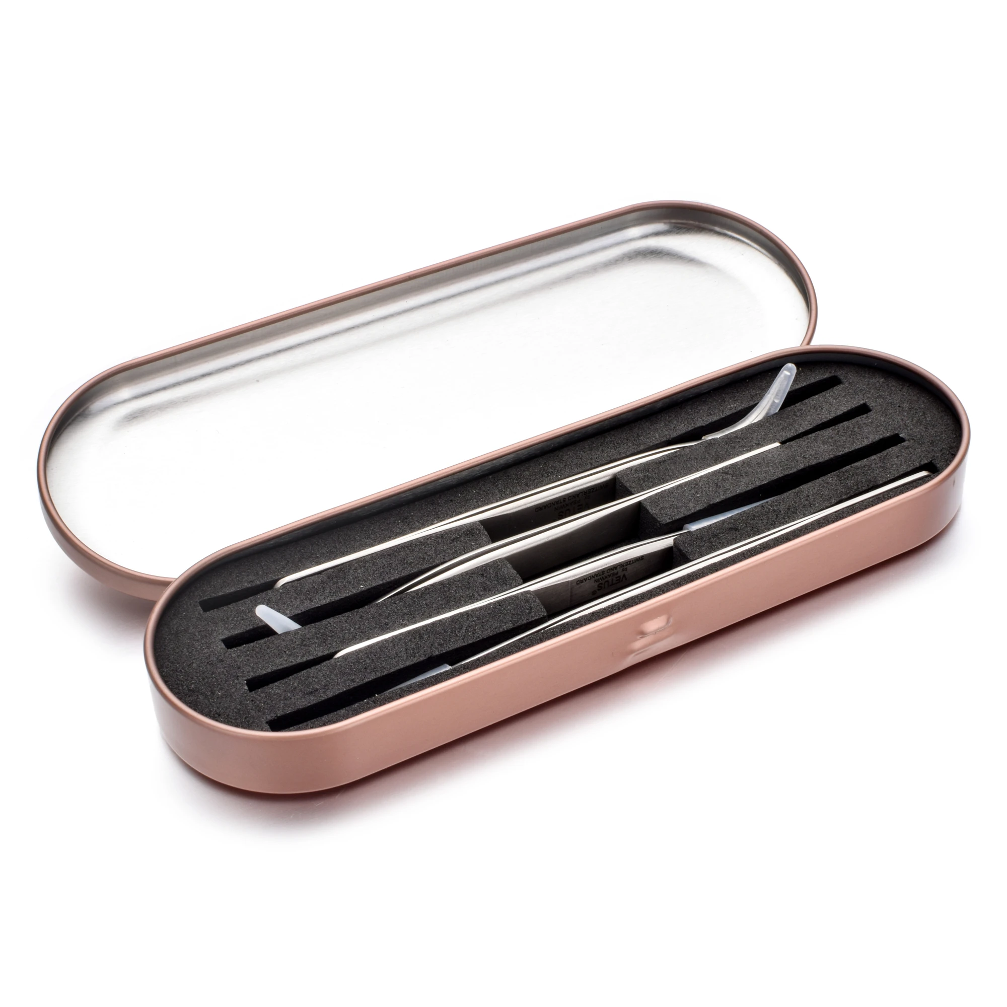 

Eyemix Portable Eyelash Tweezer storage box Tinplate Case Affordable Makeup Bag for Eyelashes Extension Mink Lashes