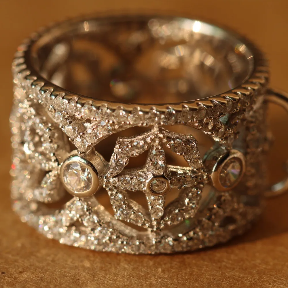 925 пробы, серебряные, модные, известный бренд, королевская кисточка, корона, регулируемые кольца для женщин, с высшего качества, циркониевое кольцо, bague femme