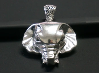 

Personality Design 925 Sterling Silver Elephant Head Vintage Pendant Thai Silver S925 Jewelry