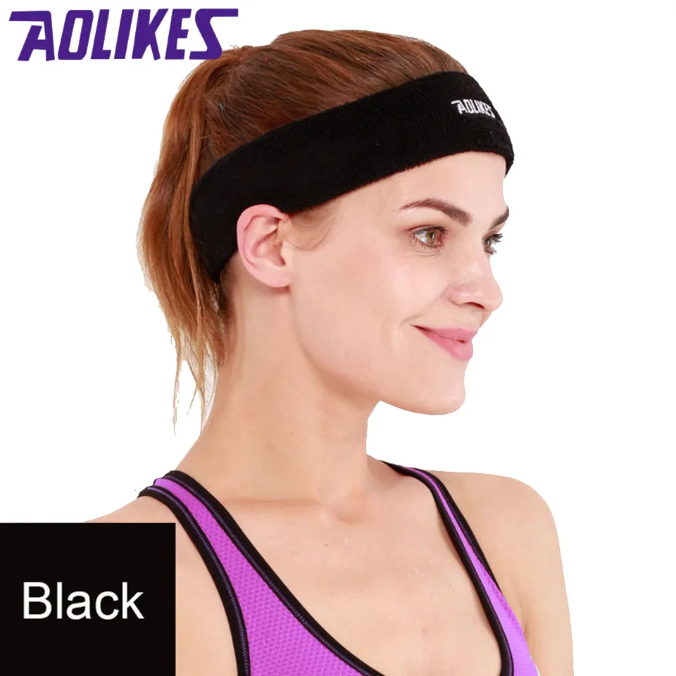 AOLIKES Спорт Йога Баскетбол Тренажерный зал Спорт повязка от пота на голову стрейч головная повязка для волос пот Sweatband мужские и женские универсальные