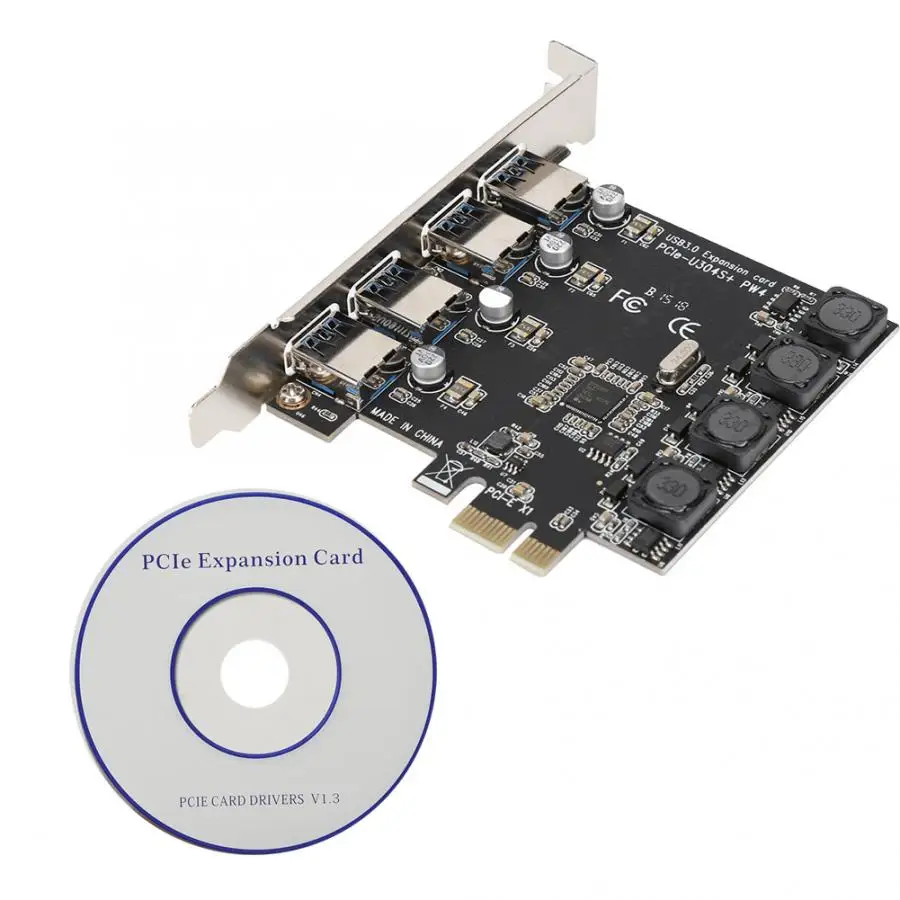 4-портовая Плата расширения 4 порта PCI-E к адаптеру расширения USB3.0 nec720201 основной Кристалл 5 Гбит/с карта расширения передачи