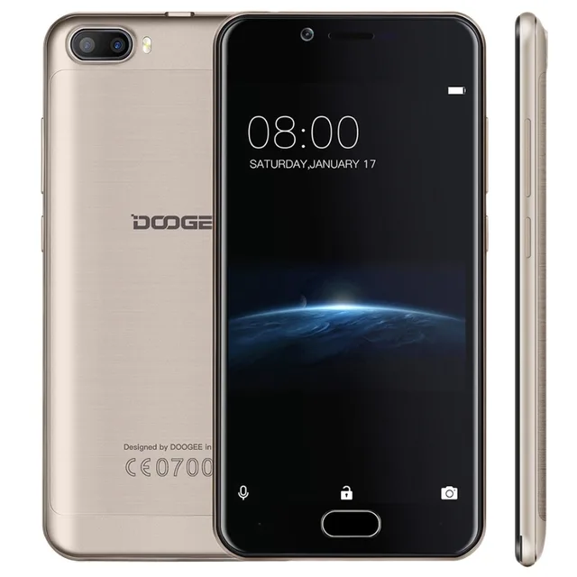 16GB ROM DOOGEE Shoot 2 Smartphone 5.0 inch Screen Android 7.0 MTK6580A Quad core 1GB RAM Dual SIM OTG Dual Rear Cameras 3360mAh