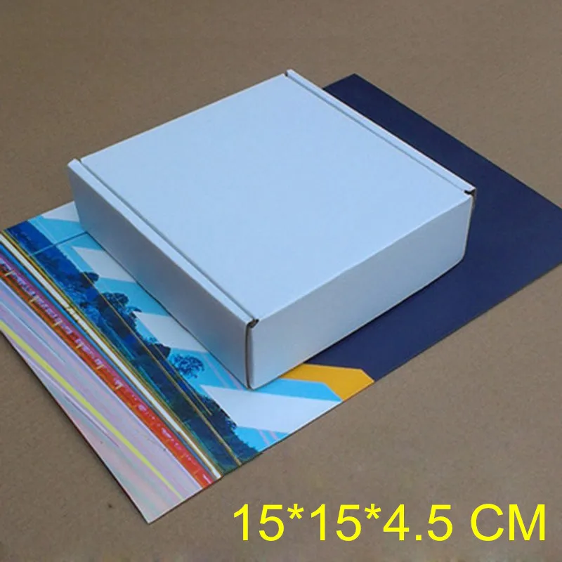 Wholesale 100PCS/lot White Mailer Box Size 15*15*4.5cm Corrugated