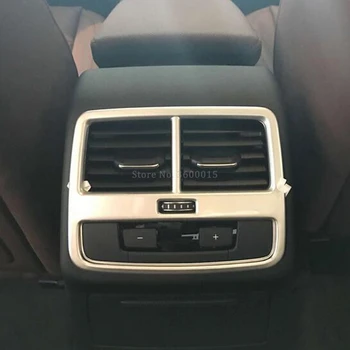 

For Audi A4 Sedan B9/9L 2016 2017 Inner Accessories Rear Seat Air Vent Outlet Cover Trim Molding Armrest Box Frame Car styling