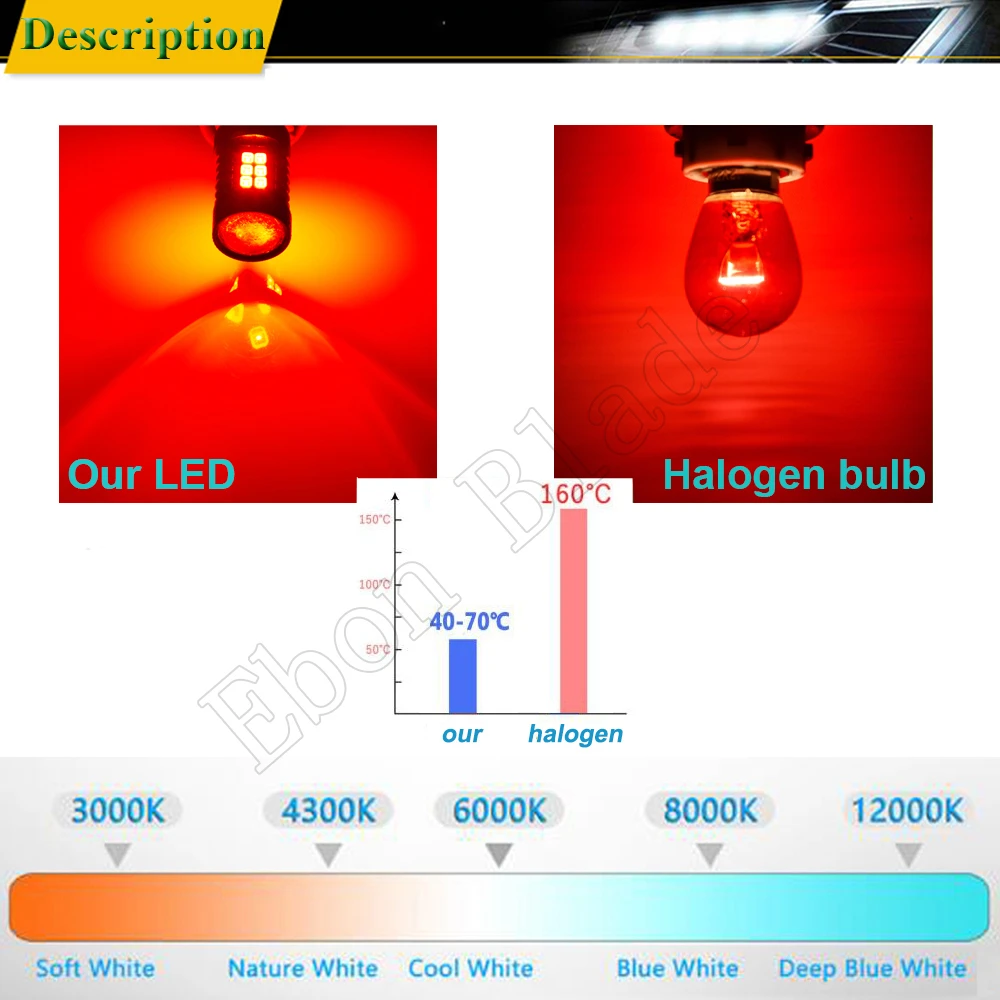 2Pcs Auto 1157 BAZ15D P21/4W BAW15D PR21/5W 567 780 Red 3030 21SMD Canbus Car Light Brake Stop Tail Lamp Bulb Styling 12V 24V DC