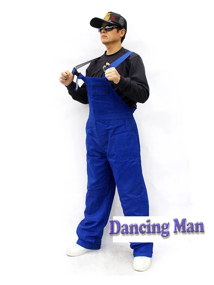 CCGK bib overalls men work coveralls repairman strap jumpsuits pants sleeveless wear-resistance working uniforms plus size S-3XL (5)