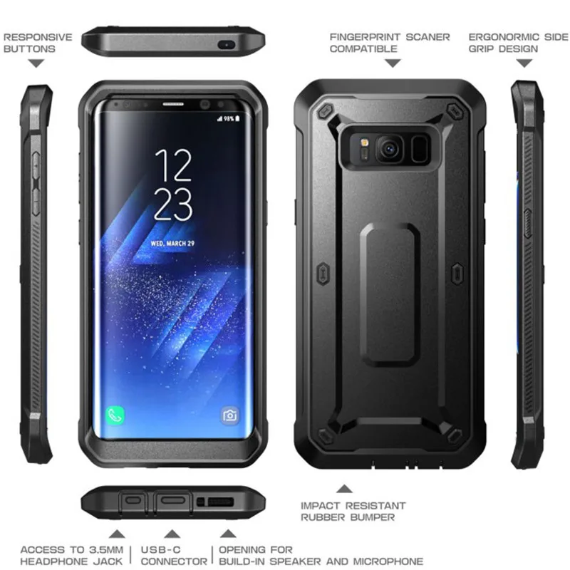 

NTSPACE Luxury Shockproof Beetle Armor Case Back Cover For Samsung Galaxy S8 Plus S7 S6 Case Powerful Protective Cover For Samsu