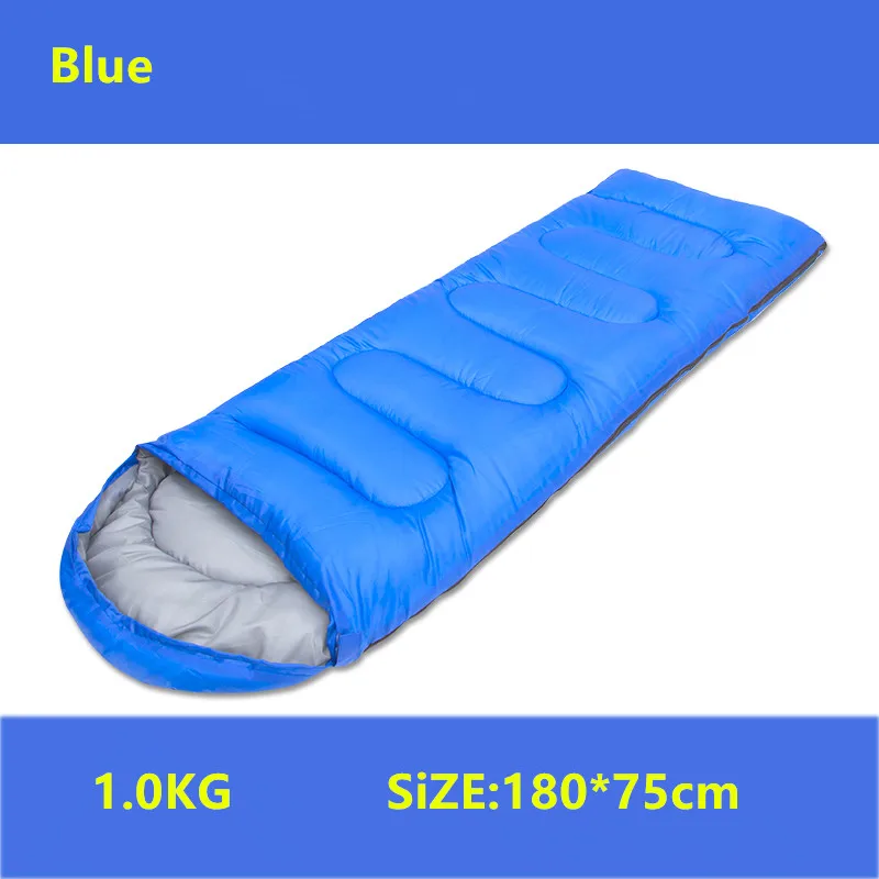 

Ultralight Sleeping Bag Waterproof polyester fabric hollow cotton Camping Hiking Outdoor Sleeping Bags 190*75cm 2 colors 107