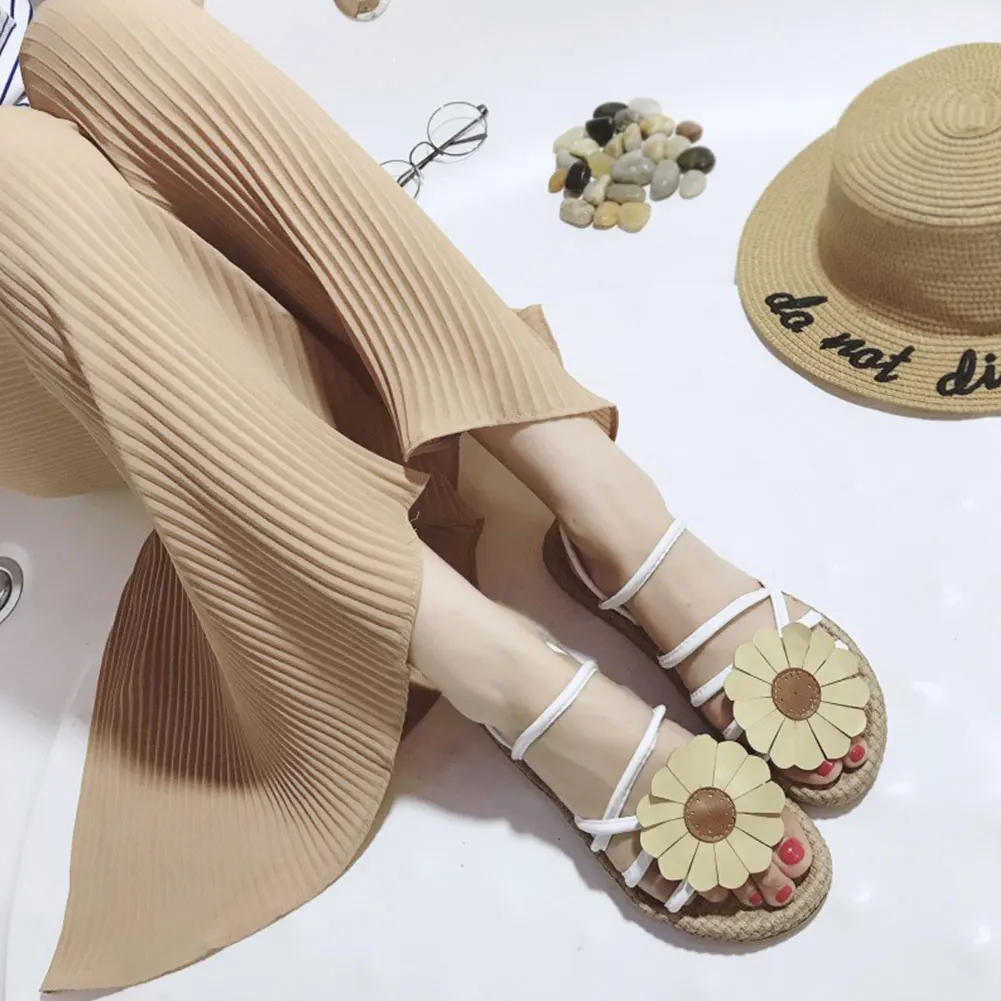 

Women Flat Slippers Summer Beach Flower Slipper Casual Sandals Shoes