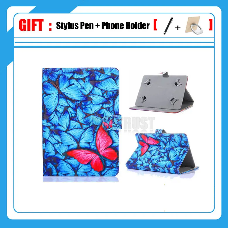 

Universal Case Cover for Prestigio MultiPad Wize 3008 3009 8 inch Tablet Printed PU Leather Stand Case (No camera hole) + Gift