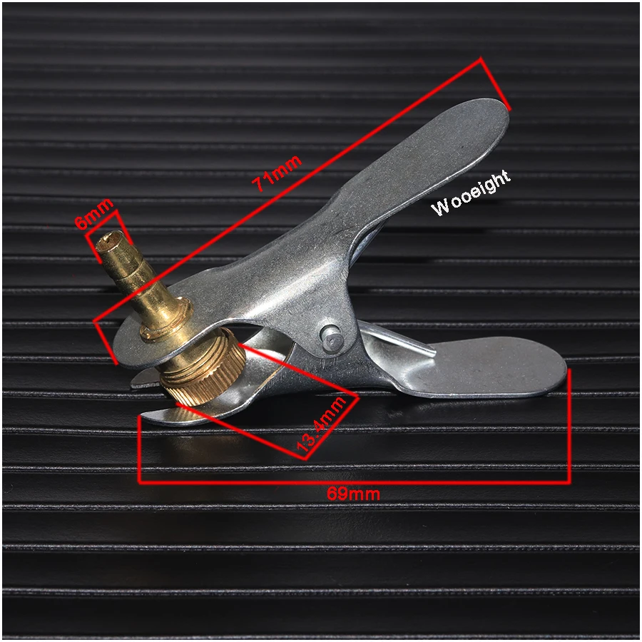 Wooeight 1Pc New 6mm Zinc alloy inflatable Car Truck Tire Clamp Brass Valve Air Pump Chuck Clip Tire Valve Collet Pneumatic Pump (1)