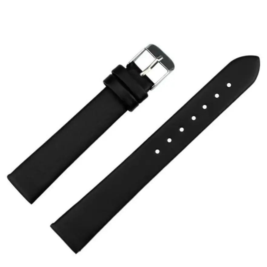 

Black High Quality Soft Sweatband Fashion 16mm Women Fashion Leather Watch Strap Watch Band