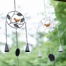 Японский стиль птица металлический колокольчик с птицами Сад Открытый Декор колокольчик