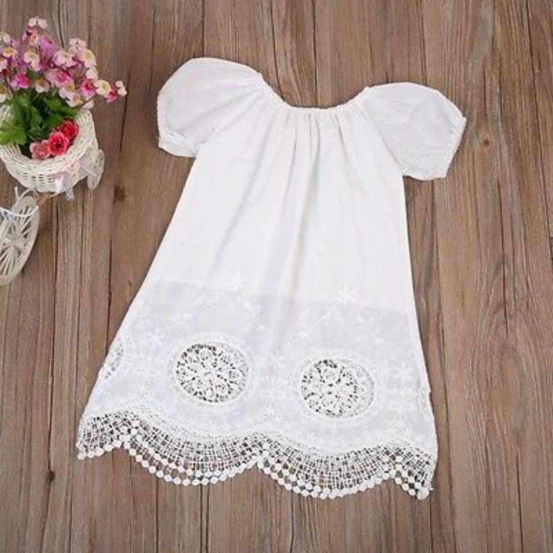 white cotton dress kids