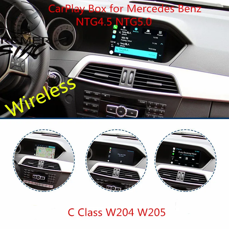 Aftermarket беспроводной смарт-бокс Carplay для Mercedes Benz C Class W204 W205 NTG4.5 NTG5.0