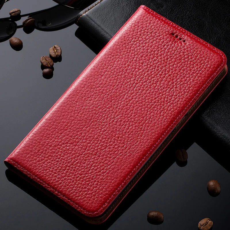 7 цветов Натуральная кожа Магнит Стенд откидная крышка для Xiaomi Redmi Note 4 4X роскошный мобильный чехол для телефона+ Бесплатный подарок - Цвет: Красный
